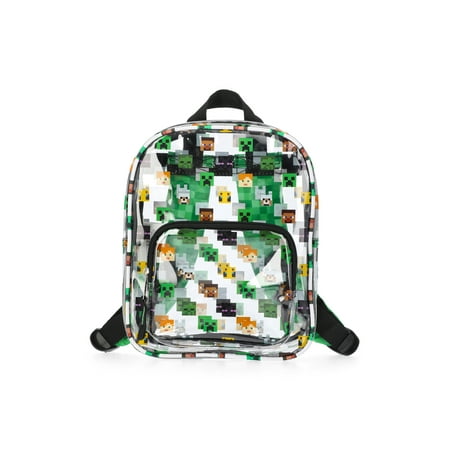 Minecraft Boys Clear Mini Backpack, Green