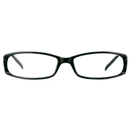 M Readers Eva Black +1.25 Reading Glasses with Case