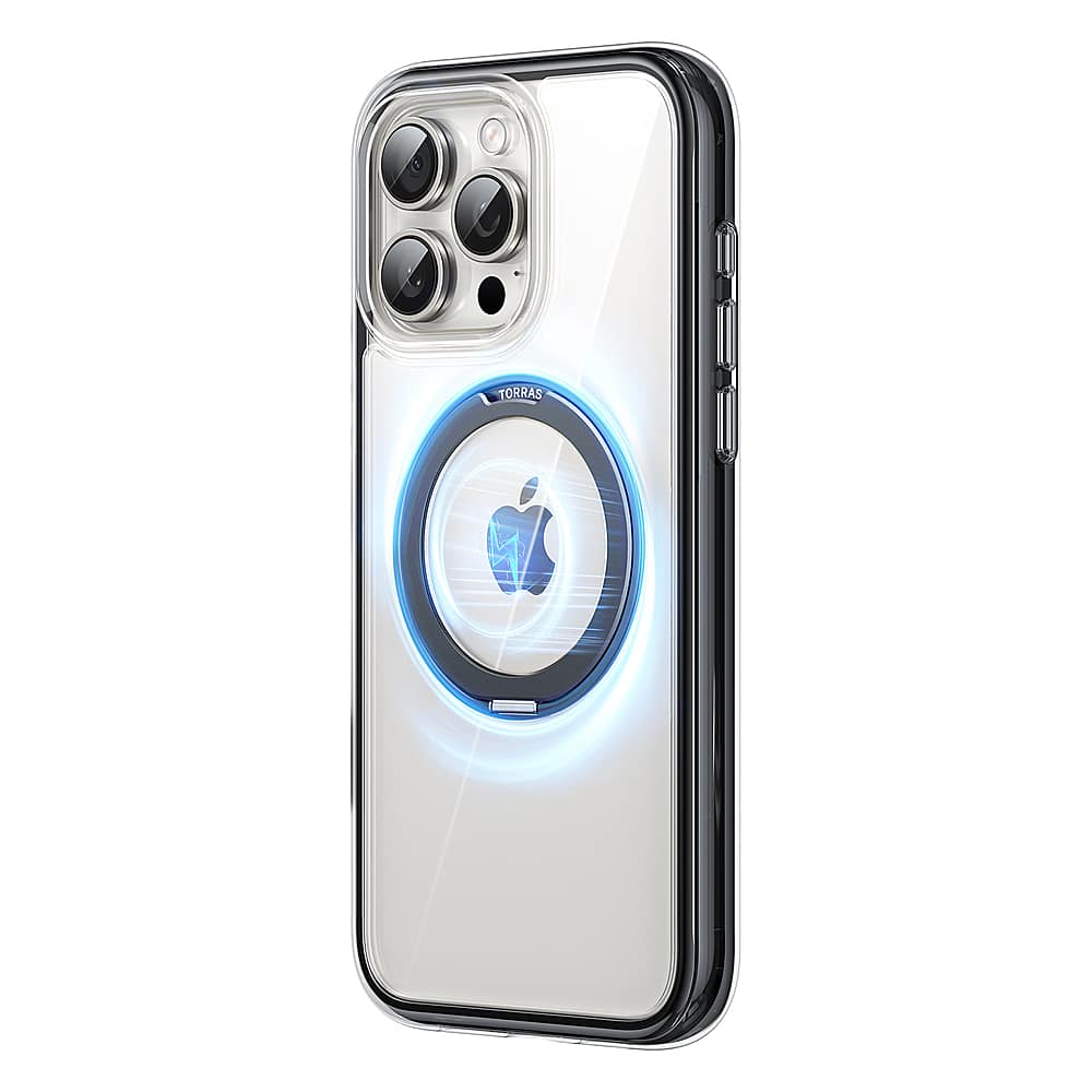 TORRAS - UPRO Ostand SSR AirBounce Case iPhone15 Pro Max - Clear Black