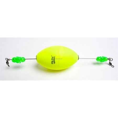 Billy Bay 770-O-Y Adjustable Depth Aggravator Rig 2-1/2" Oval Yellow Fishing Float