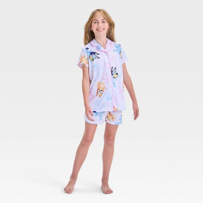 Girls' Bluey Pajama Set - White S