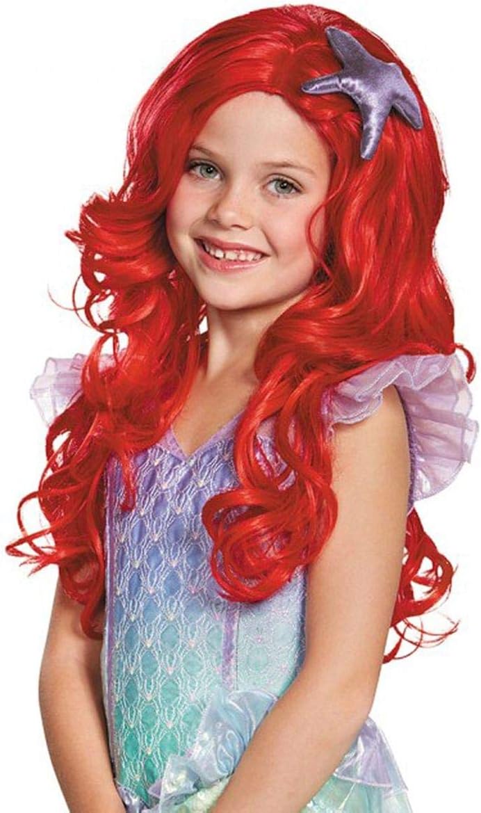 Disguise Disney The Little Mermaid Ariel Ultra Prestige Wig, Synthetic Hair, Standard