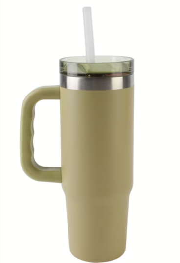 Ozark Trail 30oz Stainless Steel Insulated Tumbler w/ Handle, Straw Walmart