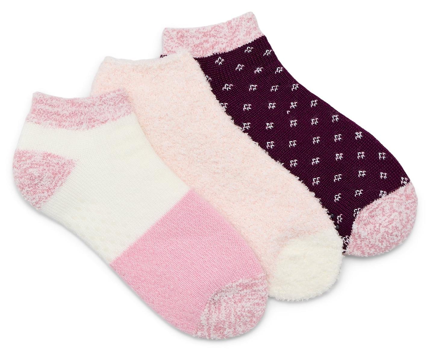 3-Pack Joyspun Women's Double Layer Low Cut Lounge Socks Walmart