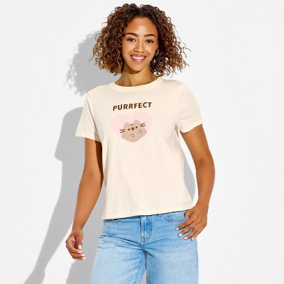 Women's Purrfect Pusheen Short Sleeve Graphic T-Shirt - White M