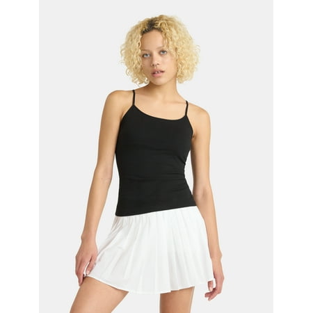 No Boundaries Cropped Shelf Bra Cami Top, Women's
