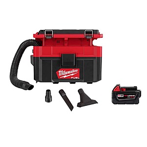 Milwaukee M18 FUEL PACKOUT Cordless 2.5 Gal Wet/Dry Vacuum + 5.0Ah Battery $189 + Free S&H