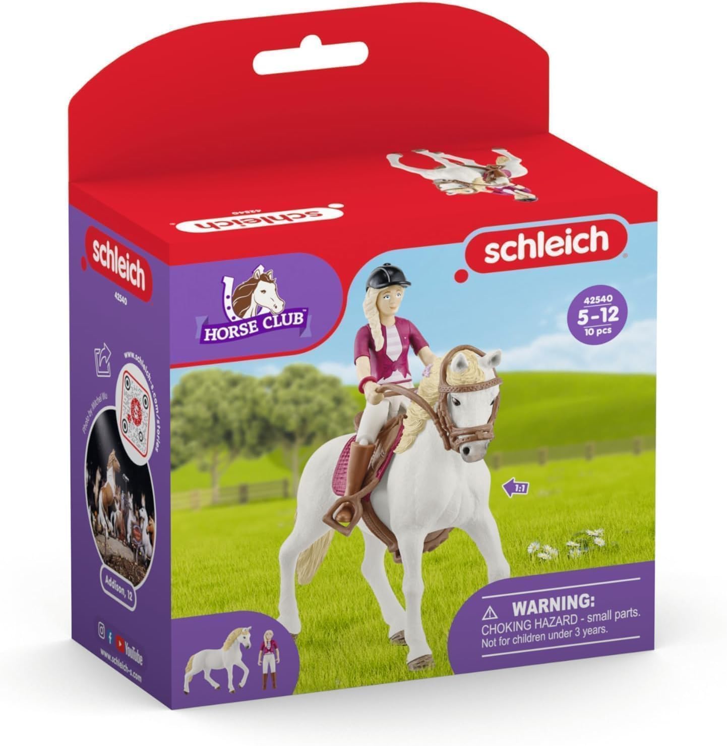 Schleich Horse Club — Sofia and Blossom 10 Piece Horse Club Play Set with Rider and Andalusian Mare, Horse Toys for Girls and Boys Ages 5-12
