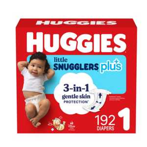 Costco Members: Huggies Plus Baby Diapers: Size 3-7 $40, Size 1-2 $30 + Free S&H