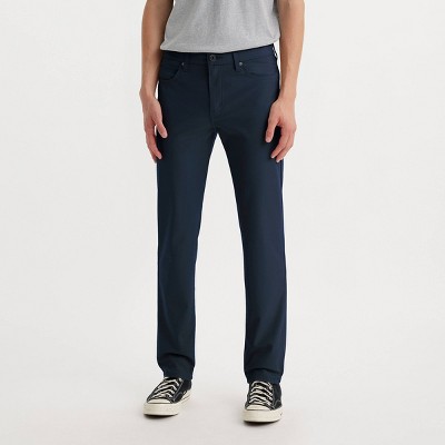Levi's® Men's 511™ Slim Tech Five Pocket Pants - Navy Waves 33x32: Midweight, Stretch Knit, Mid Rise