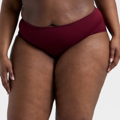 Women's Seamless Hipster Underwear - Auden™ Berry Red 2X