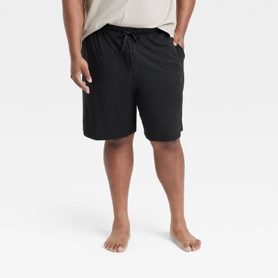 Men's Big & Tall 9" Knit Pajama Shorts - Goodfellow & Co™ Black 5XL: Midweight, Elastic Waistband