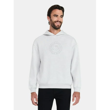 Hello Kitty, Men's & Big Men's Graphic Mineral Wash Hoodie, Sizes XS-5XL