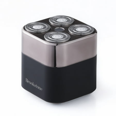 Brookstone 4 Head Cordless Rechargeable Men's Rotary Electric Shaver