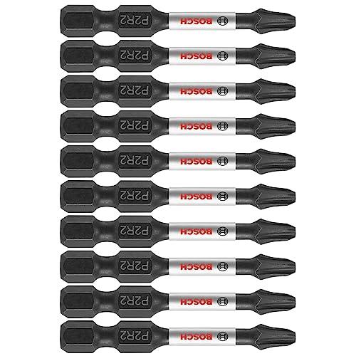 10-Pack BOSCH ITP2R22B 2" Phillips/Square #2 Screwdriving Power Bits Amazon