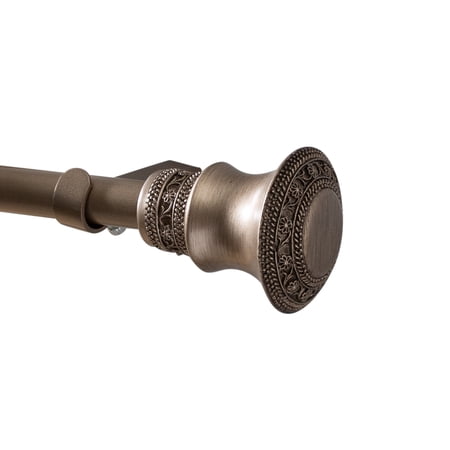 Home Details Marquis Curtain Rod 86-120" in Brushed Silver