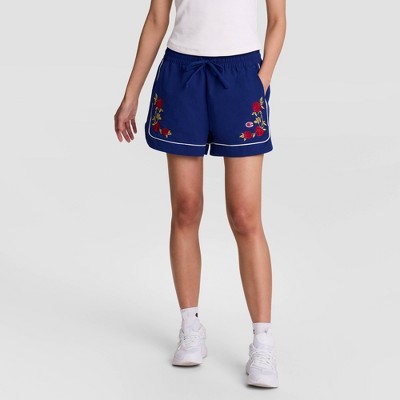 Champion Women's Goalkeeper Rose Embroidery Shorts - Blue Depths XS