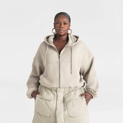 KBB by KAHLANA Women's 'The Zip-Up Hoodie' -Sage Green 1X