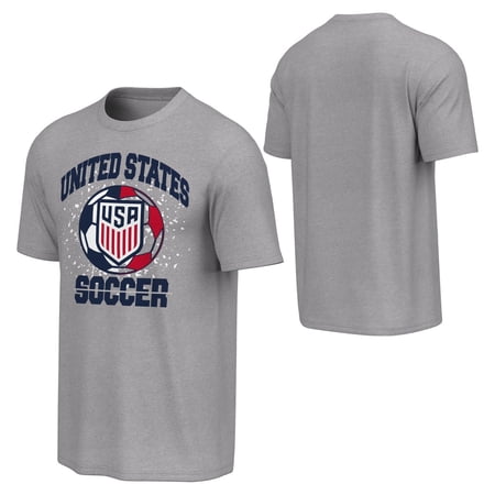 United States Men's National Team USMNT USA Men's Gray Soccer Ball Tee