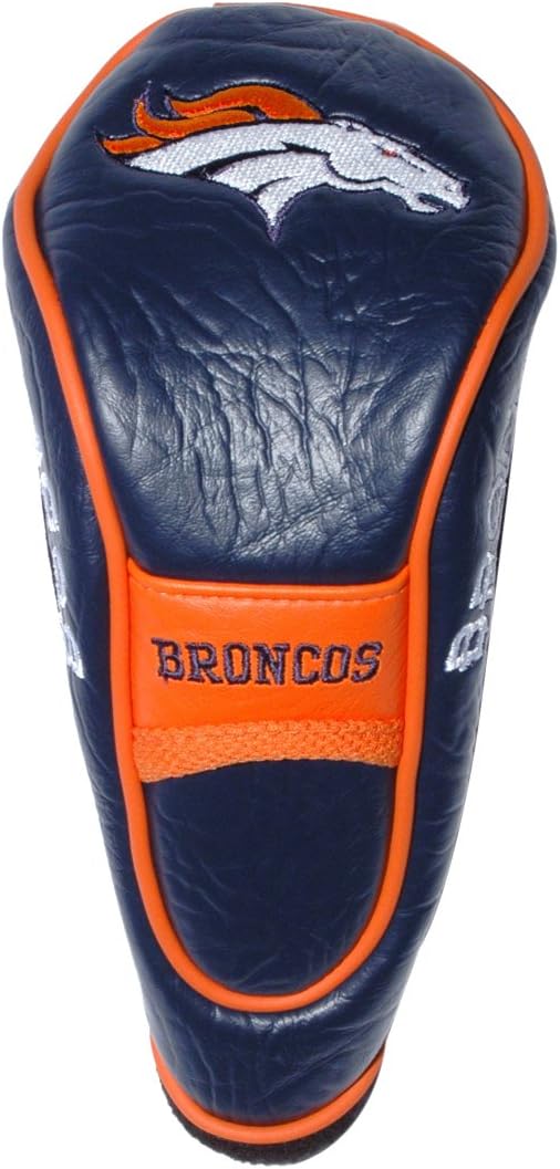 Team Golf NFL Denver Broncos Hybrid Head Cover Hybrid Golf Club Headcover, Hook-and-Loop Closure, Velour lined for Extra Club Protection