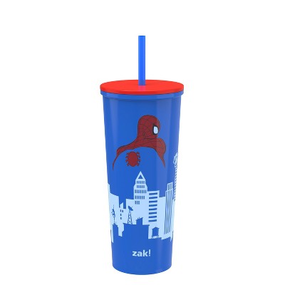 Zak Designs Spider-Man Classic Cleary 24 fl oz Vacuum Straw Tumbler
