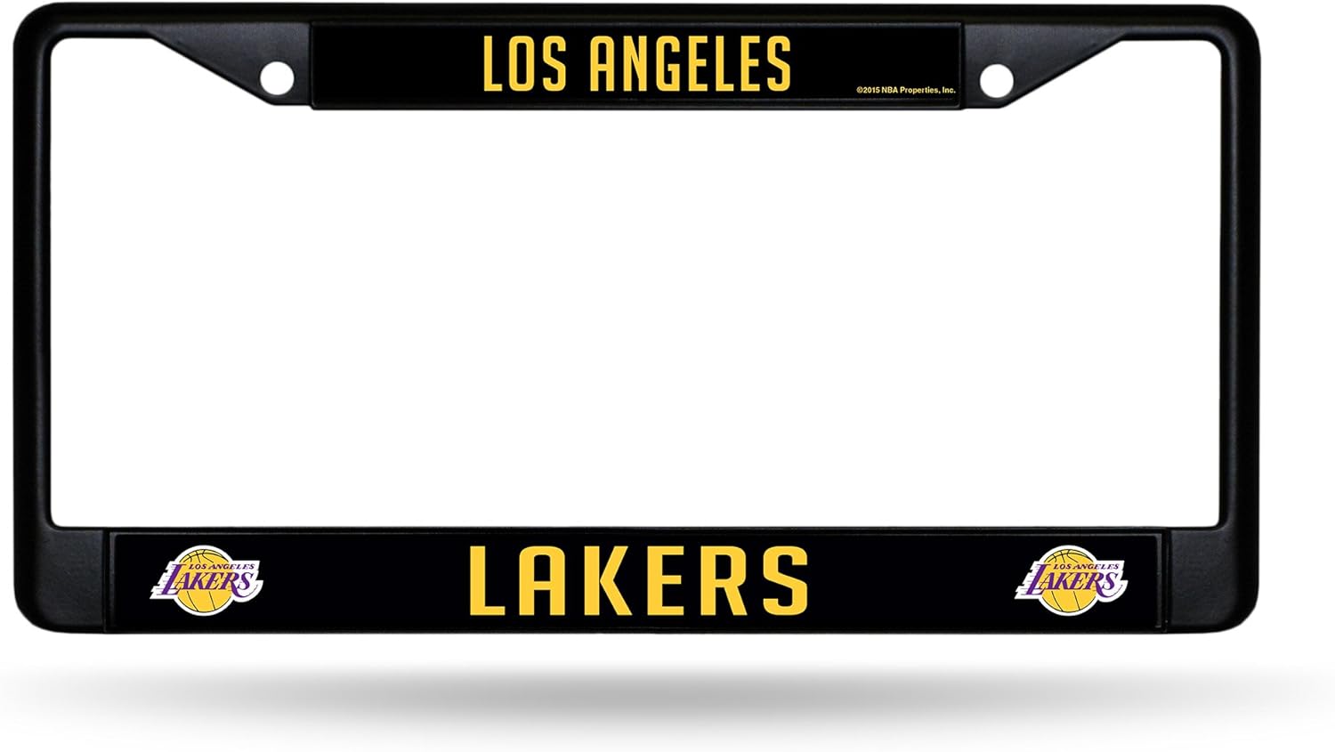 Rico Industries NBA Los Angeles Lakers Standard Chrome License Plate Frame, 6 x 12.25-"