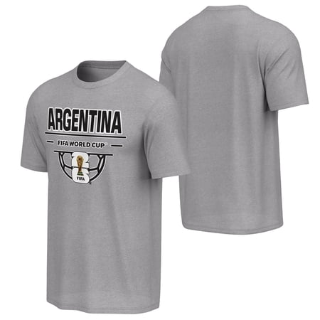 FIFA World Cup 2026 Men's Gray Argentina Soccer Ball Tee