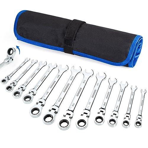 16-Piece SORAKO Ratcheting Flex Head Wrench Set (SAE) Amazon