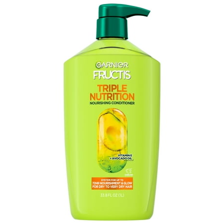 Garnier Fructis Triple Nutrition Fortifying Conditioner with Avocado Oil, 33.8 fl oz
