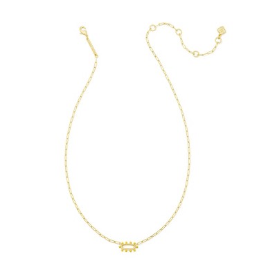 Kendra Scott Emma Open Framed Pendant Necklace - Gold/Yellow Enamel One Size