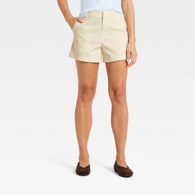 Women's Easy Shorts 4" - A New Day™ Cream 16