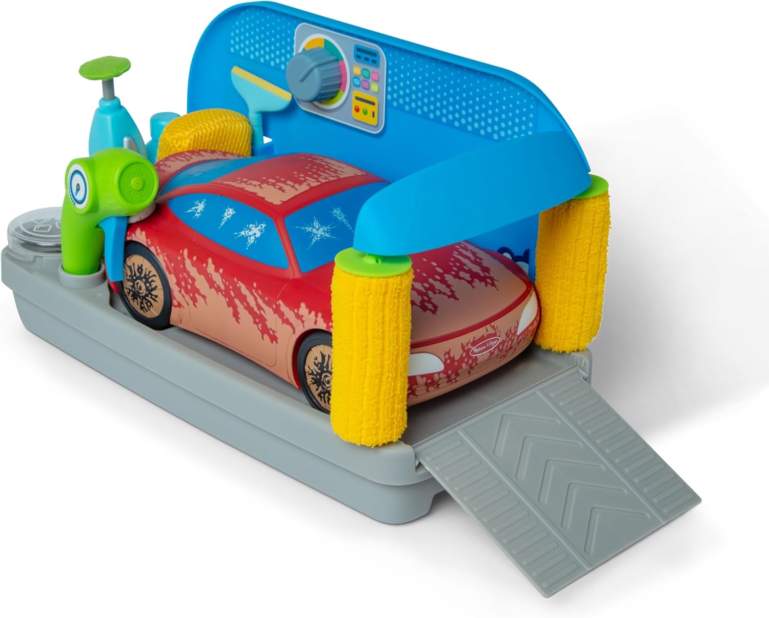 Melissa & Doug Spray & Shine Car Wash Color-Changing Water Toy Play Set Boys and Girls 3+