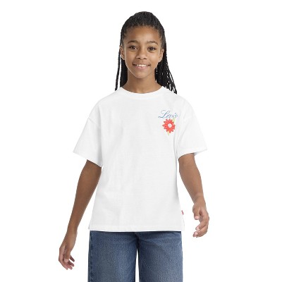 Levi's® Girls' Short Sleeve Oversized Floral Graphic T-Shirt - White S