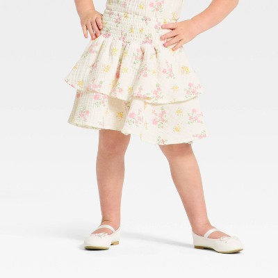 Grayson Mini Toddler Girls' Floral Skirts - Off-White 18M