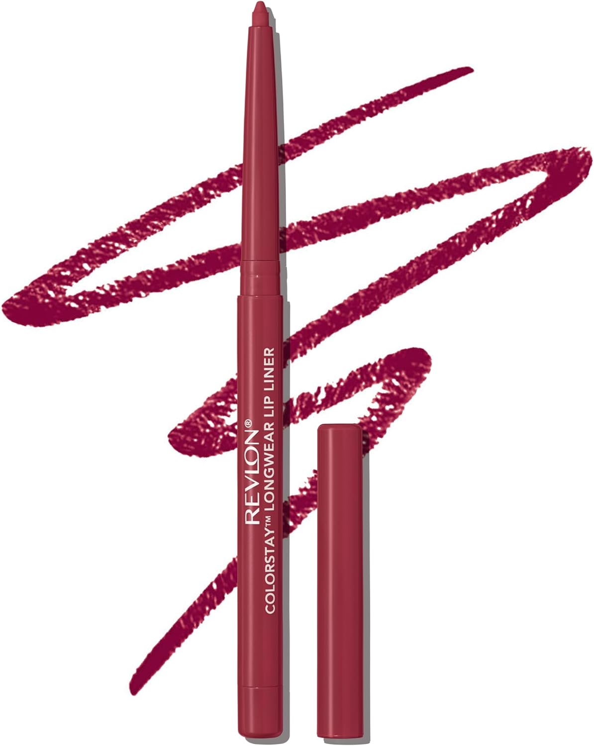 Revlon Colorstay Lip Liner Makeup with Built-in-Sharpener, Longwear Rich Colors, Smooth Application, 670 Wine, 0.01 oz