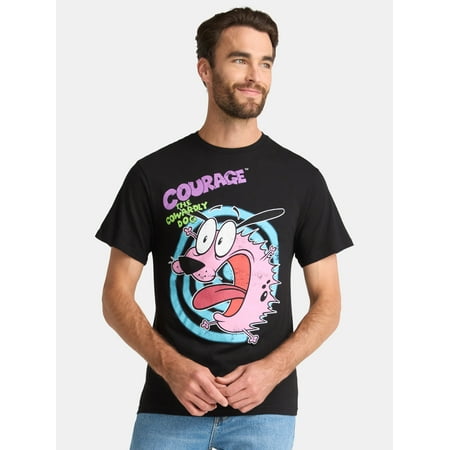 Courage The Cowardly Dog Men's and Big Men's Cotton Graphic Tee, Sizes S-3XL