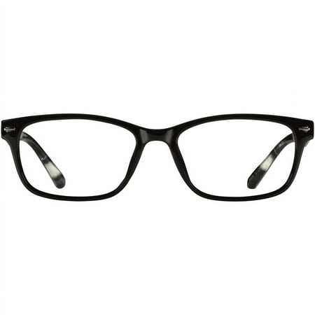 M+ Readers Adrian Black +1.25 Reading Glasses with Case