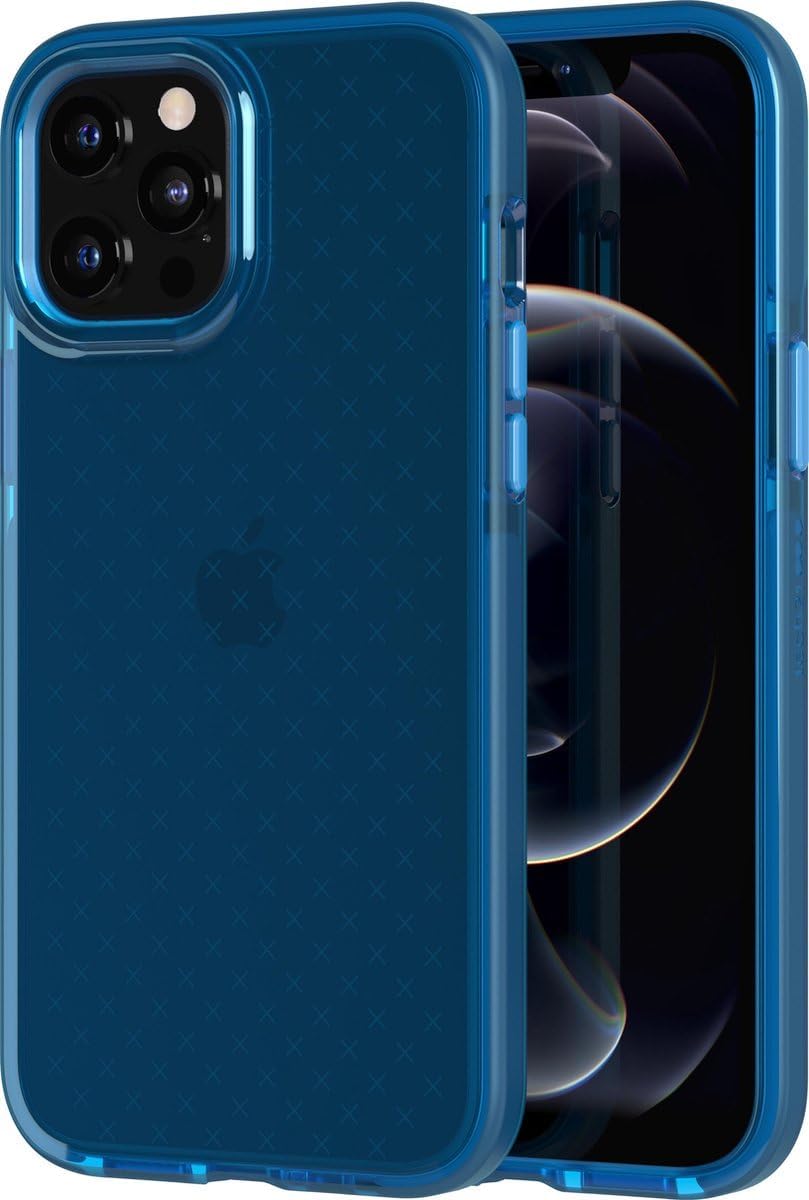 tech21 Evo Check Phone Case for Apple iPhone 12 Pro Max with 12 ft Drop Protection, Classic Blue