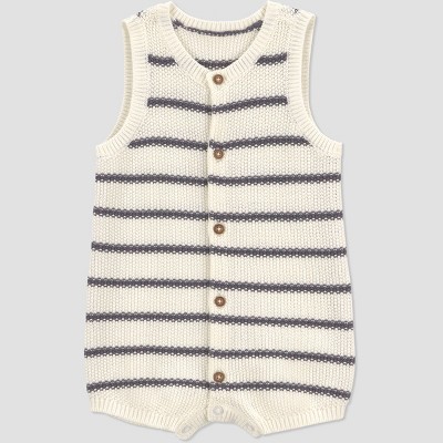Carter's Just One You® Baby Striped Sweater Romper - Ivory 24M