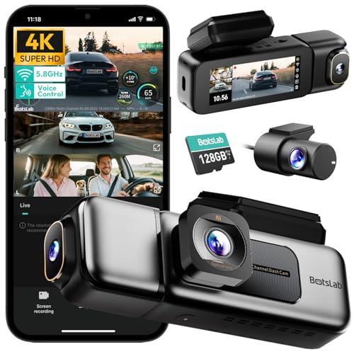 BOTSLAB 4K 3-Channel Dash Cam Front and Rear/Inside Amazon