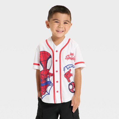 Baby Boys' Marvel Spidey and Friends Short Sleeve Jersey - White 12M