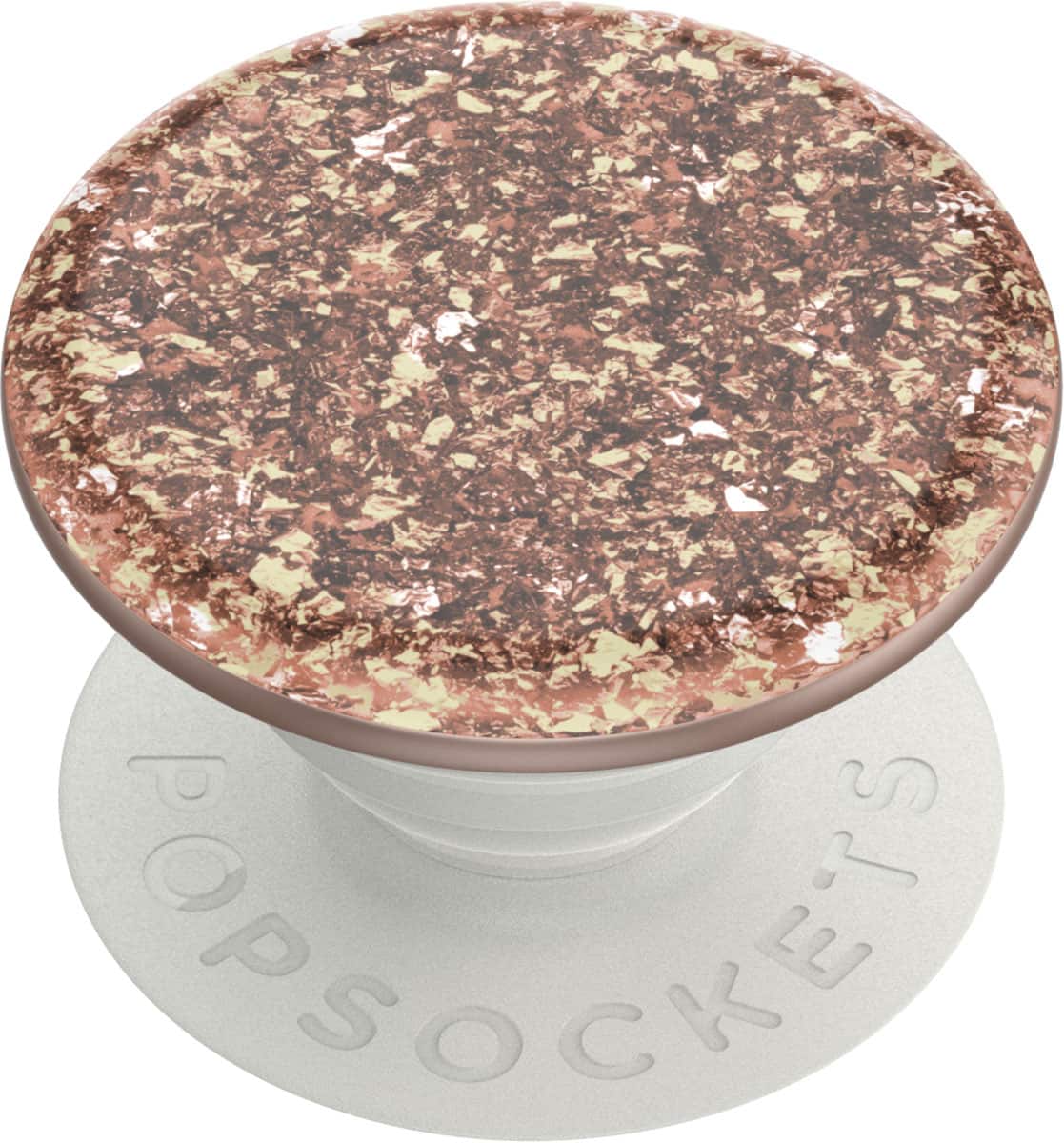 PopSockets - Adhesive PopGrip Universal Grip & Stand for Cell Phones - Foil Confetti Rose Gold