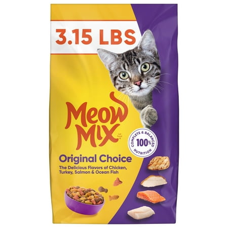 Meow Mix Original Choice Dry Cat Food, 3.15 lb. Bag