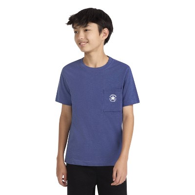 Converse® Boys' Short Sleeve Slub Jersey Pocket T-Shirt - Blue L