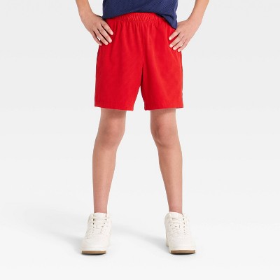 Boys' Textured Woven Shorts - All In Motion™ Red XXL