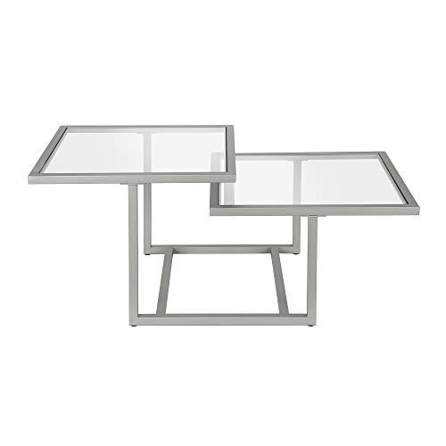 Henn&Hart 43" Glam Glass Coffee Table Amazon