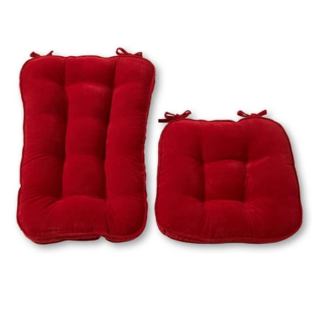 Greendale Home Fashions Hyatt Scarlet Jumbo 2-Piece Rocking Chair Cushion Set
