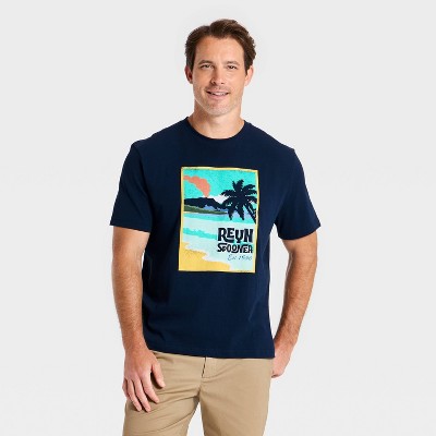 Men's Short Sleeve Beach Graphic T-Shirt - Goodfellow & Co™ x Reyn Spooner Navy L