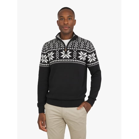 Chaps Men's & Big Men's Holiday Quarter Zip Sweater, Sizes S-3XL