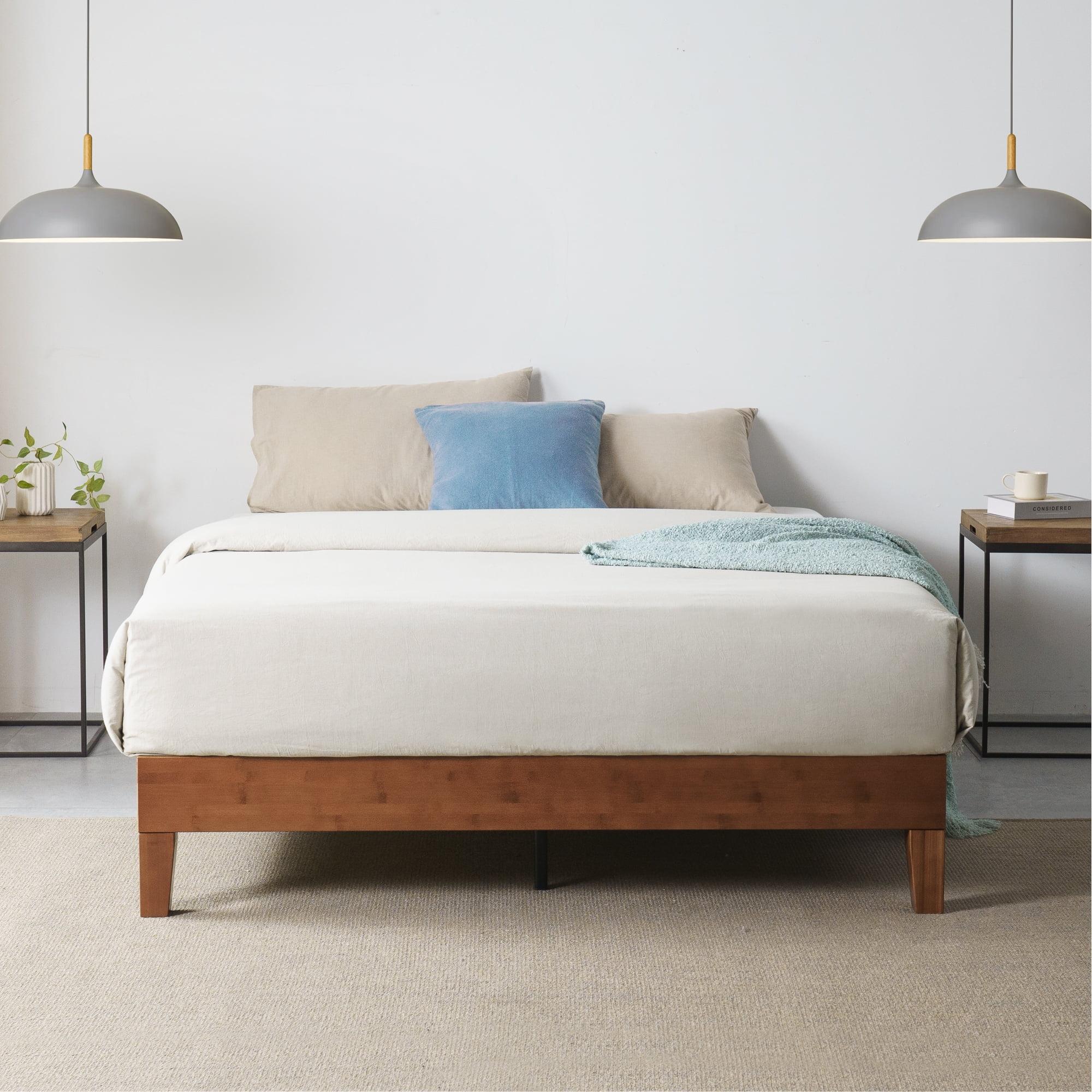 12" Zinus Wen Deluxe Bamboo Platform Bed (Queen) Walmart